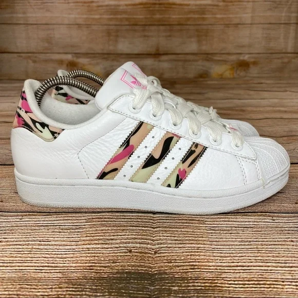 Adidas Superstar Camoflage Shoes Women Size 8 Holographic Shoes - Worn Once